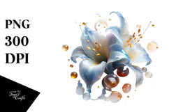 Shiny Lobelia, Watercolor PNG Product Image 1