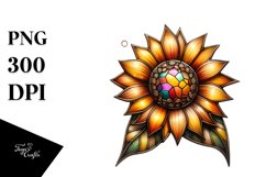 Detailed Stained Sunflower Watercolor Splash Sublimation Product Image 3