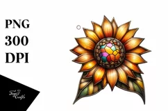 Detailed Stained Sunflower Watercolor Splash Sublimation Product Image 3