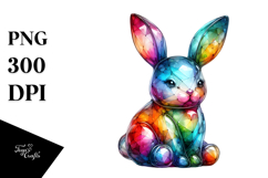 Colorful Bunny Made of Splashy PNG Product Image 1