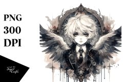 Watercolor Gothic Boy | Sublimation | Clipart Product Image 1