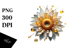 Abstract Sunflower PNG Product Image 1