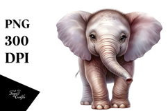 Digital Baby Elephant PNG Product Image 1