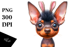 Expressive Baby Doberman Pinscher PNG Product Image 1