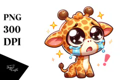 trending giraffe with Sparkling Eyes PNG Product Image 1
