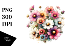 Colorful Daisy Flower PNG Product Image 1