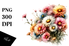 Colorful Daisy Flower PNG Product Image 1