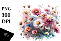 Colorful Daisy Flower PNG Product Image 1