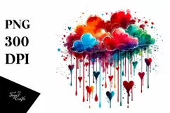 Simple Sketchy with Blood and Hearts PNG Product Image 1