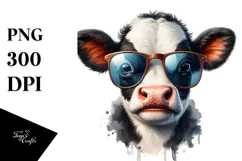 Funny Baby Cow PNG Product Image 1