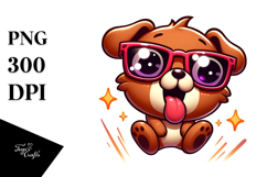 Goofy Cartoon Bear PNG Product Image 1