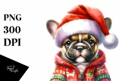 Expressive Winter Bulldog PNG Product Image 1