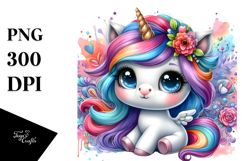 Cute Baby Unicorn PNG Product Image 1