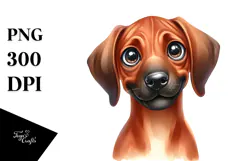 Happy Rhodesian Ridgeback Baby PNG Product Image 1