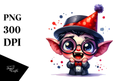 Funny Tiny Vampire in es PNG Product Image 1