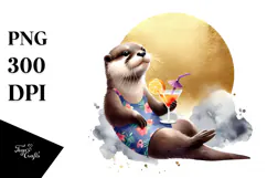 Funky Otter Beachwear, Transparent PNG Product Image 1