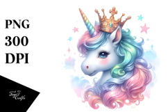 Regal Baby Unicorn PNG Product Image 1