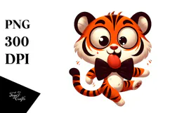 Silly Cartoon Tiger, Transparent PNG Product Image 1