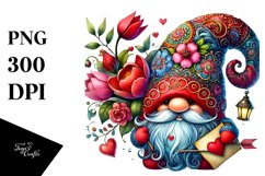 Valentines Gnome Detailed Hat PNG Product Image 1