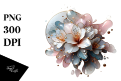 Glossy Azalea, Watercolor PNG Product Image 1