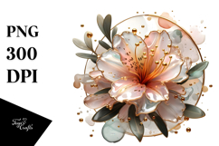 Glossy Azalea, Watercolor PNG Product Image 1