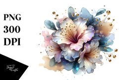 Glossy Azalea, Watercolor PNG Product Image 1