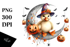 Duck Dressed for Halloween PNG Product Image 1