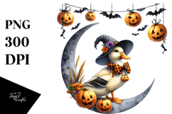 Duck Dressed for Halloween PNG Product Image 1