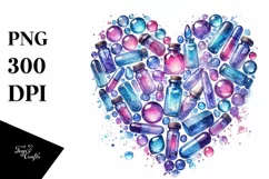 Watercolor Heart made of PNG Product Image 1