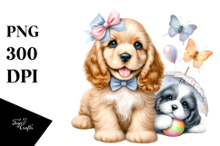 Happy Cocker Spaniel Baby PNG Product Image 1