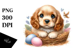 Happy Cocker Spaniel Baby PNG Product Image 1