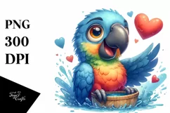 Detailed Parrot Love Sign Clipart Product Image 1