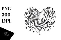 Lineart Heart PNG Product Image 1