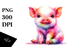 Cute Baby Pig in Style, PNG Product Image 1