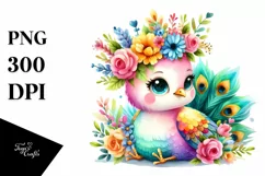 Cartoon-Style Vibrant Flower Crown PNG Product Image 1