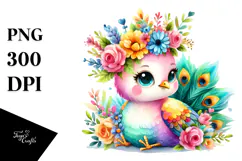 Cartoon-Style Vibrant Flower Crown PNG Product Image 1