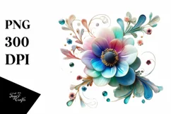Watercolor Luxury Flower Love Splash Clipart Product Image 1