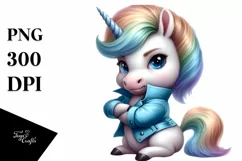 Cute Baby Unicorn Johny Bravo Clipart Product Image 1