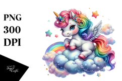 Colorful Bouncing Unicorn PNG Product Image 1