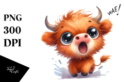 Expressive Baby Cow Face, PNG Product Image 1