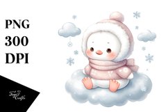 Winter Swan Baby Watercolor PNG Product Image 1
