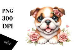 Happy Bulldog Baby PNG Product Image 1