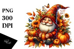 Vibrant Autumn Gnome PNG Product Image 3