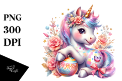 Colorful Baby Unicorn with Polish Festival PNG Product Image 1