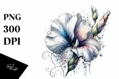 Shiny Sweet Pea Watercolor Clipart Product Image 1