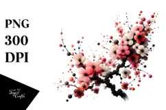Watercolor Cherry Blossom PNG Product Image 1