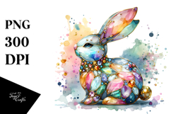 Colorful Pastel Bunny Made of PNG Product Image 1