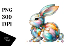 Colorful Pastel Bunny Made of PNG Product Image 1