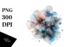 Cosmos Watercolor Abstract | Sublimation Clipart Product Image 1