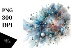 Cosmos Abstract Watercolor | Sublimation Clipart Product Image 3